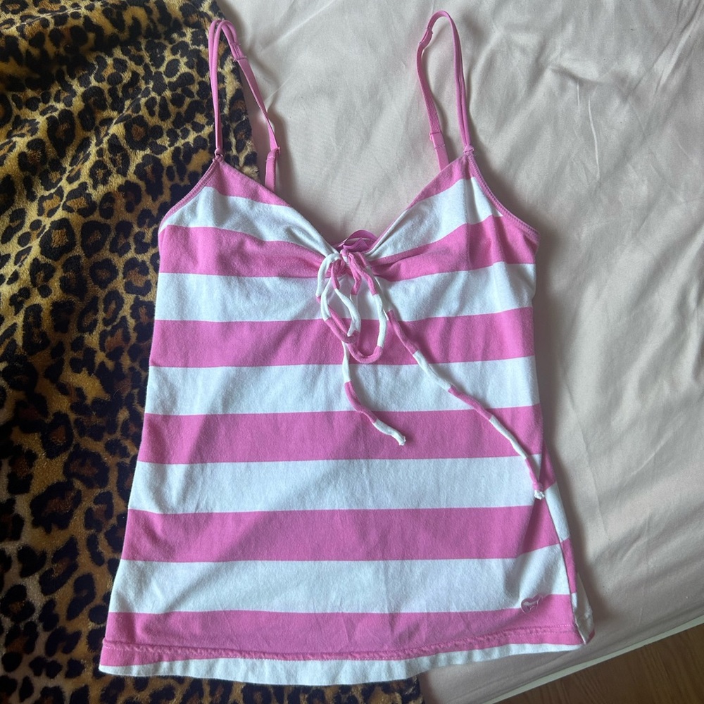PINK VS Stripe Punk white Cami Tank Pajama Top S